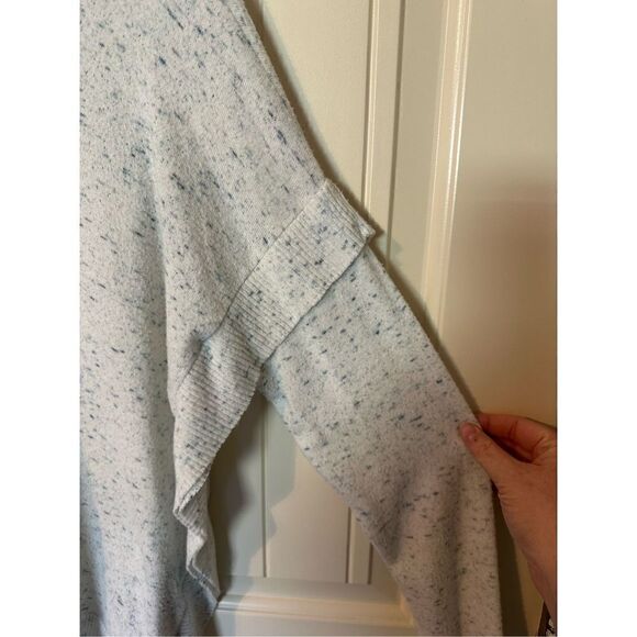 Anthropologie Speckled Cowl Neck Ruffle Long Sleeve Knit Sweater Size Small - Picture 6 of 10